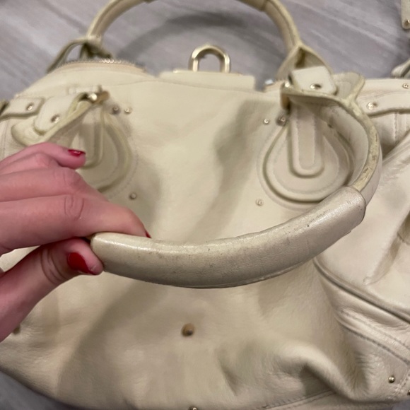 Cream Chloe handbag with gold color hardware AS IS - Picture 12 of 12
